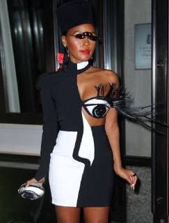 May 9, 2019 - New York, New York, United States - Janelle Monae leaving The Mark Hotel following the 2019 Camp: Notes on Fashion Met Gala on May 06, 2019 in New York City New York United States  - ZUMAny1_ 20190509_zaf_ny1_115 Copyright: xMikexReedx