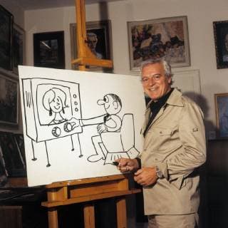 DALLI DALLI Quick Draughtsman OSKAR Hans Bierbrauer portrayed by Dalli Dalli 1974 Grimm657 Copyright: ArthurxGrimm UnitedArchives00659714