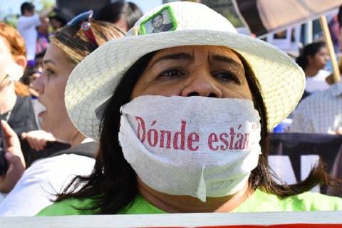 May 10, 2019 - Mexico City, Mexico - Relatives of missing victims take part during the March of Mothers in search of their children VIII March of National Dignity as part of Mothers Day at Angel of Independence on May 10, 2019 in Mexico City, Mexico Mexico City Mexico  - ZUMAn230 20190510_zaa_n230_820 Copyright: xCarlosxTischlerx