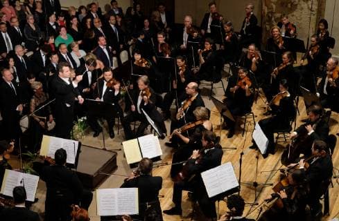 The 74th Prague Spring international music festival started with Bedrich Smetana s Ma vlast (My Country) cycle performed by the German Bamberger Symphoniker (Bamberg Symphony) under the baton of Jakub Hrusa, on May 12, 2019, in Prague, Czech Republic. (CTKxPhoto MichalxKrumphanzl) CTKPhotoP201905120616501  kru 1