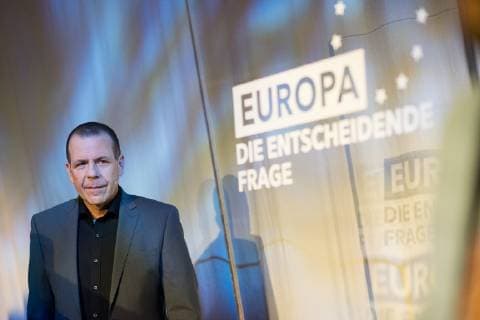 Wien 12.05.2019, Puls4 Studio, Wien, AUT, Puls4, Elefantenrunde zur Europawahl 2019, im Bild EU-Spitzenkandidat Harald Vilimsky (FPOe) during political discussion due to elections of the european parliament 2019 in Vienna, Austria on 2019 05 12, *** Vienna 12 05 2019 Puls4 Studio Wien AUT Puls4 Elephant round for the European elections 2019 in the picture EU top candidate Harald Vilimsky FPOe during political discussion due to elections of the European parliament 2019 in Vienna Austria on 2019 05 12  EX_GRU  