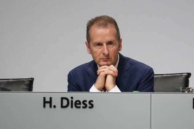 14.05.2019, xkvx, Wirtschaft Auto, Volkswagen - 59. ordentliche Hauptversammlung 2019 emspor, v.l. Dr. Herbert Diess (Vorstandsvorsitzender Volkswagen AG und Vorsitzender des Markenvorstands Volkswagen Pkw) Berlin *** 14 05 2019, xkvx, Wirtschaft Auto, Volkswagen 59 Annual General Meeting 2019 emspor, v l Dr Herbert Diess Chairman of the Board of Management of Volkswagen AG and Chairman of the Board of Management of the Volkswagen Passenger Cars brand Berlin