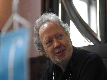 Conductor John Nelson speaks during the press conference during the 74th Prague Spring International Music Festival in Prague, Czech Republic, May 14, 2019. Czech orchestras will be presenting programmes which deviate from the fare offered during their regular concert seasons. Concert celebrating the visionary Hector Berlioz, his monumental Te Deum returns to the Prague Spring after a period of forty years. Leading the Prague Radio Symphony Orchestra is respected specialist in Berlioz s music, conductor John Nelson (15 May). (CTKxPhoto MichalxKrumphanzl) CTKPhotoP201905140886601  kru 3