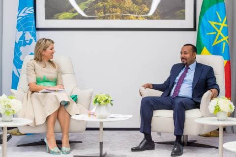 15-05-2019 Addis Queen Maxima visiting Ethiopian prime minister Abiy Ahmed during her visit to Ethiopia, as UN Special Envoy for Inclusive Financing in Ethiopie.  Copyright: xPPEx