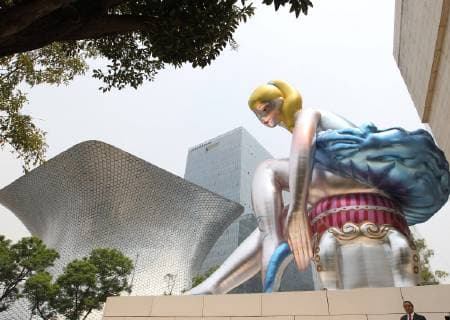 A view of the work Seated ballerina by Jeff Koons during the exhibition Naked Appearance: The Desire and object of Marcel Duchamp and Jeff Koons at the Jumex Museum, in Mexico City, Mexico, 16 May 2019. The provocative art of Duchamp and Koons arrives at the Jumex Museum in Mexico !ACHTUNG: NUR REDAKTIONELLE NUTZUNG!  Copyright: xMarioxGuzmanx AME3450 20190517-636936531251156475