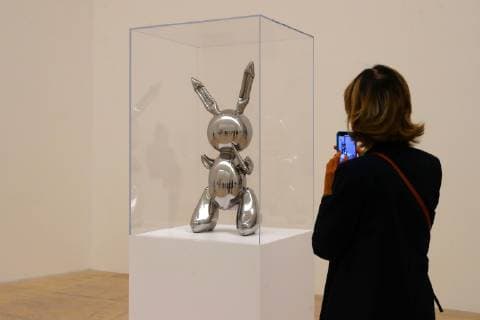 May 16, 2019 EUM20190516CUL12 JPG CIUDAD DE MEXICO ExpositionExposicion Apiencia desnuda May 16, 2019 Artist Jeff Koons presents the exhibition Apiencia desnuda at the Jumex Museum, consisting of 80 works from 30 collections, including pieces by Marcel Duchamp The exhibition will be open to the public from May 19 to September 29, 2019 Photo Agency EL UNIVERSALAdriana HernandezEELG  - ZUMAu78_ 20190516_zaf_u78_032 Copyright: xElxUniversalx