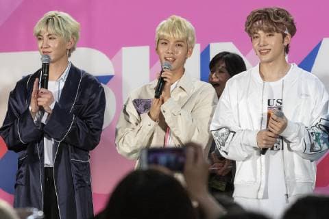 May 17, 2019 - Chiba, Japan - Members of the South Korean boy group Spectrum attend the KCON 2019 Japan at Makuhari Messe Convention Center. The KCON aims to promote South Korea s culture including K-Pop, fashion, food, and tv shows in Japan. The culture festival is held from May 17 to 19. Chiba Japan - ZUMAm191 20190517_zap_m191_006 Copyright: xRodrigoxReyesxMarinx