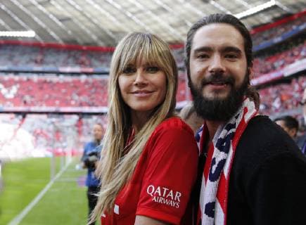 Heidi Klum and Tom Kaulitz in the Allianz Arena Heidi Klum and Tom Kaulitz in the Allianz Arena, Munich Bayern Germany Allianz Arena
