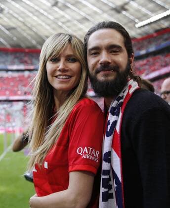 Heidi Klum and Tom Kaulitz in the Allianz Arena Heidi Klum and Tom Kaulitz in the Allianz Arena, Munich Bayern Germany Allianz Arena