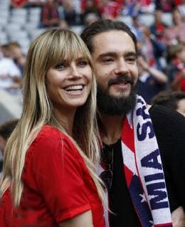 Heidi Klum and Tom Kaulitz in the Allianz Arena Heidi Klum and Tom Kaulitz in the Allianz Arena, Munich Bayern Germany Allianz Arena