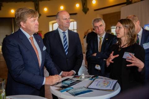 22-05-2019 Germany Queen Maxima and King Willem-Alexander during Geothermal Energy and the effects of climate change meeting in Potsdam on the last day of the 3 day of the 3 day visit to Mecklenburg-Voor – Pommeren and Brandenburg in Germany.  Copyright: xPPEx