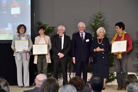 Queen Paola of Belgium pictured during a ceremony for the Queen Paola Award 2018-2019 (Koningin Paolaprijs - Prix Reine Paola) for education, at the royal castle in Laken Laeken, Brussels, Wednesday 22 May 2019.  LAURIExDIEFFEMBACQ 05589861