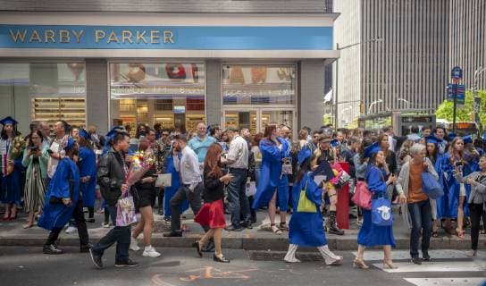 Fashion Institute of Technology commencement in New York Very recent graduates from the Fashion Institute of Technology with their friends and families outside of Radio City Music Hall in New York on Wednesday, May 22, 2019 after the college s commencement exercises. (  RichardxB.xLevine