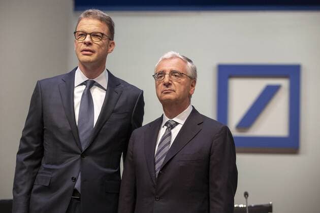 Christian Sewing and Paul Achleitner at Deutsche Bank AG Annual General Meeting 2019 in the Festhalle Messe Frankfurt, 23 05 2019 Foto:xR.xSchmiegeltx xFuturexImage