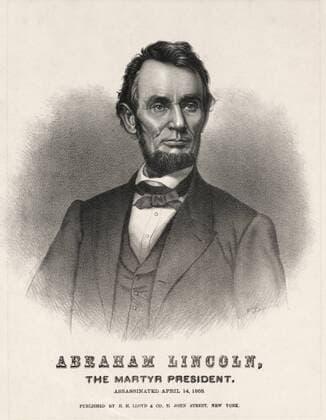 USA - Abraham Lincoln, The Martyr President, Assassinated April 14, 1865, Published by H.H. Lloyd, New York, 1865 USA - ZUMAg145 20190327_zza_g145_015 Copyright: xJTxVintagex