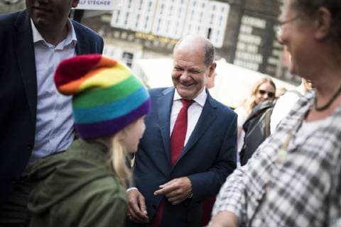 Federal Minister of Finance Olaf Scholz, SPD, admitted at the closing ceremony of the election campaign for the European elections and the citizens elections in Bremen, 24 05 2019 Bremen Germany Copyright: xFlorianxGaertner photothek.netx