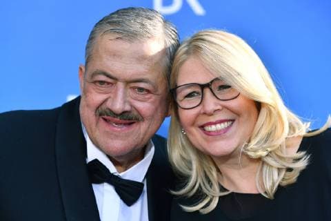 Joseph HANNESSCHLAEGER Actor with Bettina GEYER Red Carpet,Red Carpet,Bavarian Television Award 2019 on 24 05 2019