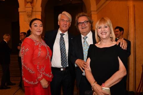 Wolf Dieter Ring with wife and Helmut Markwort with Bavarian Television Prize 2019 Party Award of the Bavarian Television Prize in the Prinzregententheater Munich 23 May 2019