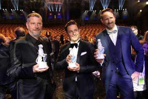 Andreas Prochaska, Marcus Ammon, Oliver Vogel, Bavarian Television Prize 2019 at the Prinzregententheater in Munich on 25 05 2019