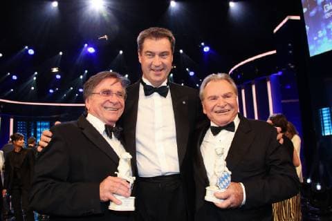 Elmar Wepper, Markus Soeder Bay State Premier , Fritz Wepper, Bavarian Television Prize 2019 at the Prinzregententheater in Munich on 25 05 2019