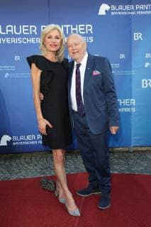 Joseph Vilsmaier with friend Birgit Muth, Bavarian Television Prize 2019 at the Prinzregententheater in Munich on 25 05 2019