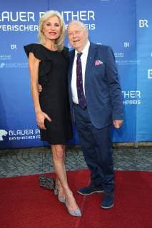 Joseph Vilsmaier and Birgit Muth arriving for the presentation of the Bavarian Television Prize at the Prinzregententheater in Munich on 24 05 2019 Bavarian Television Prize 2019 in Munich