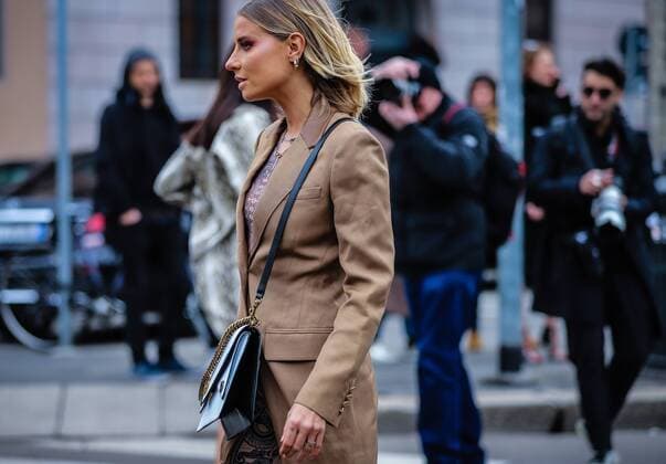 Italy: On the street Milan MILAN, Italy- February 23 2019: Women on the street during the Milan Fashion Week. Milan Lombardia Italy Milan  MauroxDelxSignore