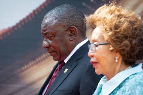 (190526) -- BEIJING, May 26, 2019 -- Newly-elected South African President Cyril Ramaphosa and his wife attend his inauguration ceremony in Pretoria, South Africa, May 25, 2019. Cyril Ramaphosa on Saturday said he is committed to tackling serious challenges the country faced in his inauguration ceremony in Loftus Versfeld stadium in Pretoria. ) XINHUA PHOTOS OF THE DAY YeshielxPanchia 