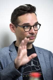 Conductor William Christie, French cellist Cyril Poulet and composer Miroslav Srnka (photo) give briefing on Prague Spring International Music Festival at Hotel Intercontinental Prague, Czech Republic, on Monday, May 27, 2019. French Les Arts Florissants will perform with Cyril Poulet and William Christie. (CTKxPhoto KaterinaxSulova) CTKPhotoP201905270533201  suk5