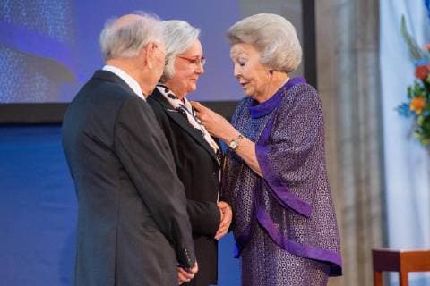 28-05-2019 Princess Beatrix during the Zilveren Anjers at the Koninklijk paleis in Amsterdam. The silver carnation is annually awarded to individuals who voluntarily worked for culture and nature conservation The Silver Carnations were awarded to Albert Goutbeek, Paul Spapens and Herman and Cora Labberte-Hoedemaker.  Copyright: xPPEx
