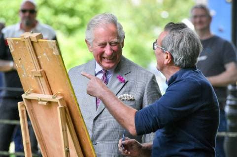 Entertainment Themen der Woche KW22 Entertainment Bilder des Tages . 28 05 2019. Poundbury, United Kingdom. The Prince of Wales during a visit to the Duchy of Cornwall office in Poundbury ,Dorset,  xPoolx xi-Imagesx IIM-19727-0004