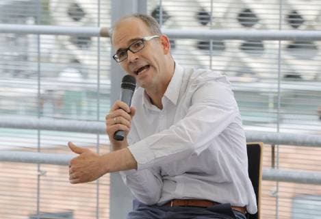 Kosmos PK 28 05 2019, Chemnitz, roof of the multi-storey car park Theaterstrasse, press conference, Kosmos Chemnitz - We stay more city plans concert on July 4 in the city center, CWE boss Sören Uhle and the makers present their program photo Sören Uhle