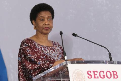 May 29, 2019 EUM20190529NAC13 JPG CIUDAD DE MEXICO, Femicide Femincidio Programa Phumzile Mlambo Ngcuka, executive director of UN Women, during the presentation of Spotlight, an initiative promoted by the European Union and the UN to promote gender equality and eliminate violence against women in Mexico 29 May 2019 Photo Agency EL UNIVERSAL Carlos Mejia AFBV  - ZUMAu78_ 20190529_zaf_u78_031 Copyright: xCarlosxMejia ElxUniversalx