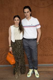 Capucine Anav et Alain Fabien Delon CELEBRITES : Internationaux de France 2019 Roland Garros - Village - 30 05 2019 JBAutissier Panoramic 