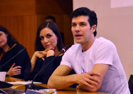 Mailand, Roberto Bolle hält Vorlesung über Geschichte des Tanzes Bovisa University of Milan, lesson on the history of dance with Roberto Bolle in the aula magna (Maurizio Maule Fotogramma, Milan - 2019-05-30) p.s. la foto e utilizzabile nel rispetto del contesto in cui e stata scattata, e senza intento diffamatorio del decoro delle persone rappresentate  Copyright: xMaurizioxMaulex xIPAx xFOTOGRAMMAx