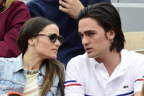 Capucine Anav et Alain Fabien Delon CELEBRITES : Internationaux de France 2019 Roland Garros - 30 05 2019 JBAutissier Panoramic 