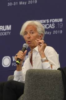 Director of the International Monetary Fund (IMF) Christine Lagarde takes part in the Women s Forum Americas 2019, in Mexico City, Mexico, 30 May 2019, where she expressed he worry over the rise of gender violence and femicies. Lagarde alerts on rise of gender violence and femicides in Mexico City !ACHTUNG: NUR REDAKTIONELLE NUTZUNG!  Copyright: xSashenkaxGutierrezx MEX3642 20190530-636948470271686395
