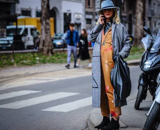 Italy: On the street Milan MILAN, Italy- February 24 2019: Women on the street during the Milan Fashion Week. Milan Lombardia Italy Milan  MauroxDelxSignore