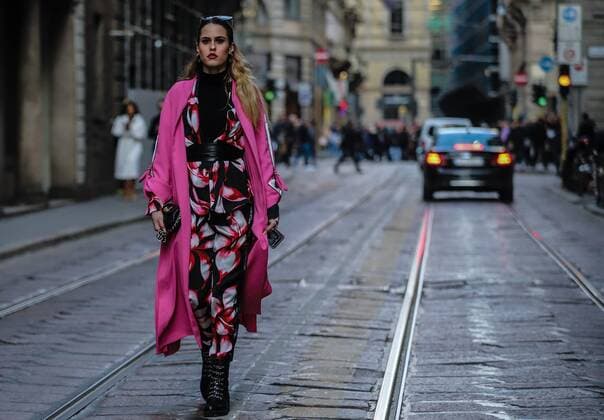 Italy: On the street Milan MILAN, Italy- February 24 2019: Martina Favaro on the street during the Milan Fashion Week. Milan Lombardia Italy Milan  MauroxDelxSignore