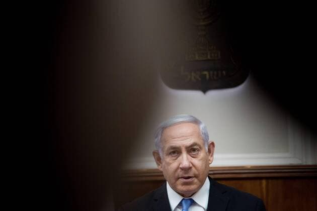 (190602) -- JERUSALEM, June 2, 2019 -- Israeli Prime Minister Benjamin Netanyahu attends the weekly cabinet meeting in Jerusalem, June 2, 2019. The Israeli parliament, known as the Knesset, dissolved itself last Wednesday and scheduled another general election for mid-September of this year. The development came after Israeli Prime Minister Benjamin Netanyahu failed to form a coalition government. JINI Yonatan Sindel) MIDEAST-JERUSALEM-CABINET MEETING guoyu 