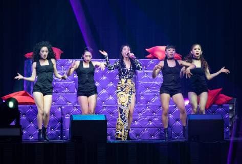 Taiwanese singer Jolin Tsai performs during the 2019 HITO FM Pop Music Awards ceremony in Taipei, Taiwan, 2 June 2019. Jolin Tsai wins big at 2019 HITO FM Pop Music Awards ceremony  bjl10191720