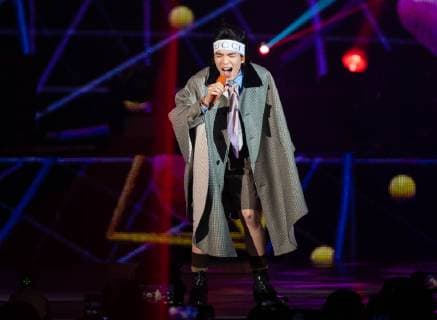 Taiwanese singer and actor Jam Hsiao performs during the 2019 HITO FM Pop Music Awards ceremony in Taipei, Taiwan, 2 June 2019. Jam Hsiao hots up 2019 HITO FM Pop Music Awards ceremony  bjl10191706