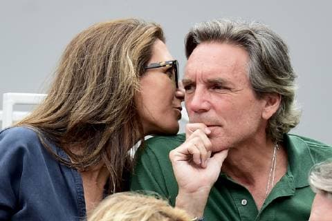 Anne Claire Coudray et son mari Nicolas Vix CELEBRITES : Internationaux de France 2019 Roland Garros - 03 06 2019 JBAutissier Panoramic 