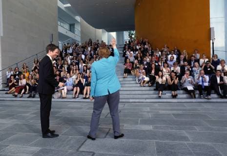 Federal Chancellor Angela Merkel, Germany, Berlin, Federal Chancellery, award of the winners of the competition startsocial by BK in Merkel, 03 06 2019