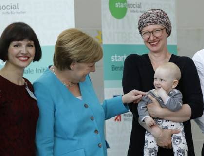 Federal Chancellor Angela Merkel, Germany, Berlin, Federal Chancellery, award of the winners of the competition startsocial by BK in Merkel, 03 06 2019