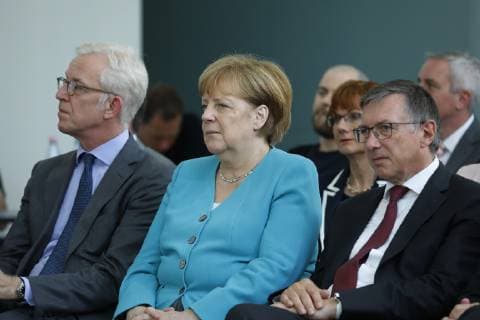 Federal Chancellor Angela Merkel, Germany, Berlin, Federal Chancellery, award of the winners of the competition startsocial by BK in Merkel, 03 06 2019