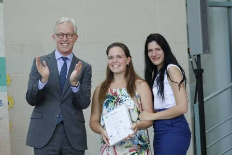Germany, Berlin, Federal Chancellery, Award of the winners of the competition startsocial by BK in Merkel, 03 06 2019