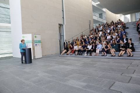 Germany, Berlin, Federal Chancellery, Award of the winners of the competition startsocial by BK in Merkel, 03 06 2019