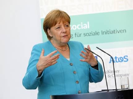 Federal Chancellor Angela Merkel, Germany, Berlin, Federal Chancellery, award of the winners of the competition startsocial by BK in Merkel, 03 06 2019