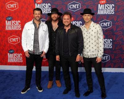 The Eli Young Band arrives for the 2019 CMT Music Awards on June 5, 2019 at the Bridgestone Arena in Nashville, Tennessee.  NAS20190605163 JOHNxSOMMERSxII